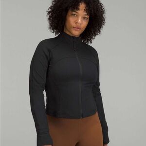 Black Lululemon Cropped Ribbed Define Jacket - Size 8